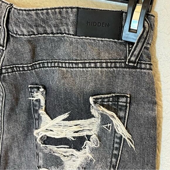 Hidden Zoey Mom Tapered Distressed Jeans in Gray size 28 - Picture 12 of 12